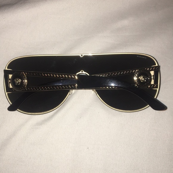 versace women's shield sunglasses